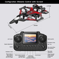 Avion télécommandé AiJH avec caméra, jet RC à un clic, jouet d'avion télécommandé, régulation de vitesse, mode sans tête, jouet d'avion télécommandé lumineux