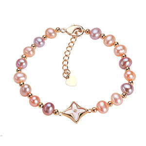 Bracelets de charme simples et élégants en nacre incrustée de perles de 5 mm, approvisionnement direct du fabricant de Zhuji, bijoux de mode - Product Image 5