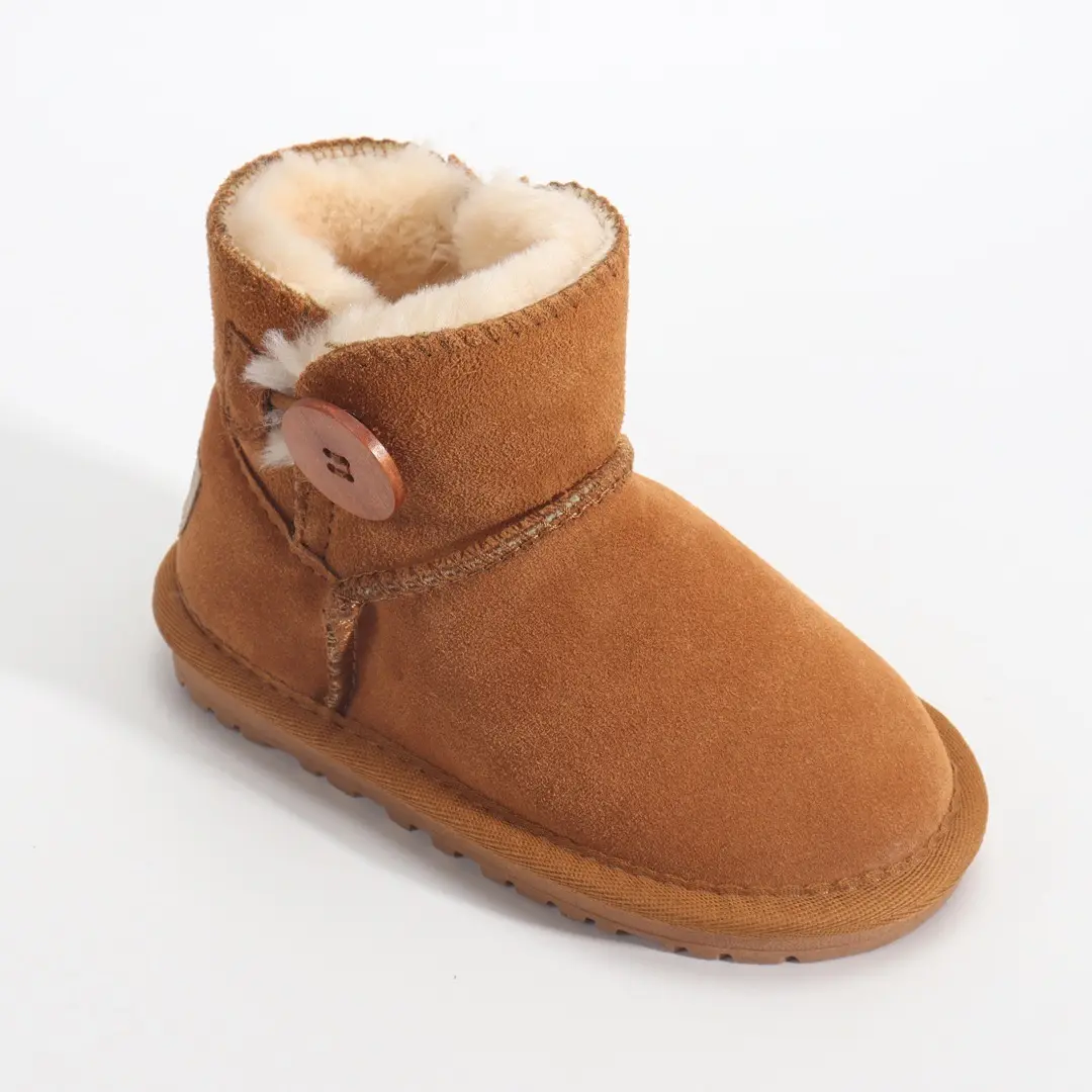 2022 new kids flat suede des bottes outdoor warm boots for children winter boots women's snow boot
