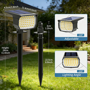Projecteurs solaires d'extérieur Alecter, étanches IP54, blanc chaud 3500K, 46 LED, 3 modes, allumage/extinction automatique, pour allée, cour, jardin - Product Image 6