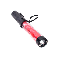 Bâton de signalisation LED multifonctionnel de 30 cm en ABS pour la nuit, avec bippeur de sécurité et lumière d'avertissement pour la gestion du trafic