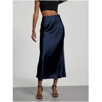 Robe midi en satin taille haute pour femme, style européen et américain, jupe sirène ajustée pour le printemps ODM OEM