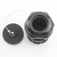 Socapex 19 broches femelle connecteur en ligne broches en laiton plaqué or (pré-installé) M40 19-28mm presse-étoupe