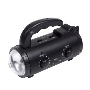 Power bank a lanterna ricaricabile con torcia a LED radio dinamo e caricabatterie per telefono radio a carica con sirena e lampeggiante - Product Image 2