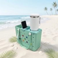 Organisateur de sac tendance amovible en EVA, étanche, pour sac de plage, avec porte-gobelet et emplacements pour téléphone, pour sacs à main