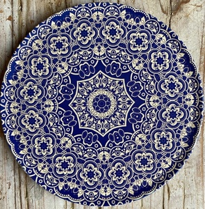 Handmade Embroidered <b>Table</b> <b>Coaster</b> Bright Colors Cotton Polyester Plant Pattern for Home or Outdoor for Parties for Hotels - Product Image 1