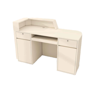 Comptoir de réception convertible en bois courbé, simple et moderne, pour salon de beauté, bar, hôtel, hôpital, supermarché