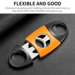 CIGARLOONG Ciseaux à cigares modernes personnalisables avec logo, très vendus, portables, en acier inoxydable épaissi, tranchants, diamètre 23 mm, modèle <span class=keywords><strong>CLE</strong></span>-24B1 - Product Image 2