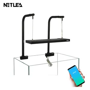 Netlea P 시리즈 App 제어 Rgb + uva 전체 스펙트럼 Acquario 램프 60cm 2ft 90w 수족관 조명 라이브 식물 탱크