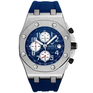 ONOLA-Reloj de pulsera deportivo para hombre, de cuarzo, multifuncional, resistente al agua, 6805