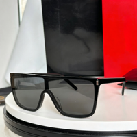 Lunettes de soleil rétro carrées Sunray TR à monture complète, verres dégradés gris/jaune, protection UV, pont doré, rivets papillon, unisexe