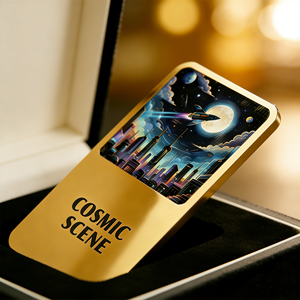 Lingote de Oro Personalizado con Impresión UV de Escena Cómica, Lingote de Oro con Patrón Mágico y Grabado UV Personalizado - Product Image 3