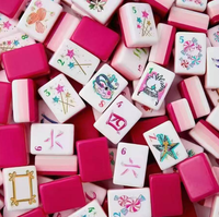 Ensemble complet de mahjong américain de qualité supérieure avec accessoires et étui rigide inclus