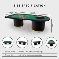 Table de Roulette Professionnelle de Luxe Moderne pour Casino, Matériau Mélamine, Disposition Personnalisée, Divertissement de Poker, Vente en Gros