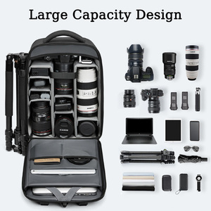 Sac à dos pour appareil photo, imperméable, grande capacité, sac pour appareil photo, support pour trépied, sac à dos de photographie de voyage pour photographes professionnels - Product Image 2