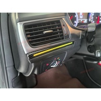Lampe d'ambiance LED pour Audi A6 C7 2012-2018, amélioration de l'éclairage intérieur de la voiture, bande de garniture en fibre de carbone