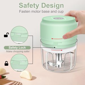 Hachoir Électrique Mini 22W Écologique Rechargeable USB avec Moteur à Balais, Garantie 1 An - Idéal pour Aliments Bébé et Cuisine - Product Image 1