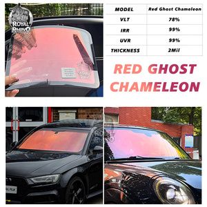 Rosso fantasma camaleonte 78% VLT auto anteriore parabrezza posteriore tinta pellicola di protezione solare UV blocco di calore pellicola a prova di esplosione - Product Image 1