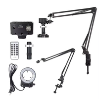 Microscopio Digital 4K con Cámara de 48MP, Pantalla LCD, Lente de 150X, Luz LED, Soporte Plegable para Reparación y Soldadura