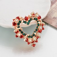 Vente chaude européenne américaine moderne guirlande de noël broches Corsages père noël arbre de noël broches
