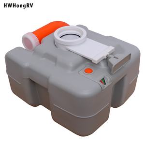 Toilette portable 20L en HDPE pour <span class=keywords><strong>camping</strong></span>-car et <span class=keywords><strong>camping</strong></span>, avec indicateur de niveau, valve de ventilation et système de chasse d'eau à pompe à piston pour caravane et bateau - Product Image 5