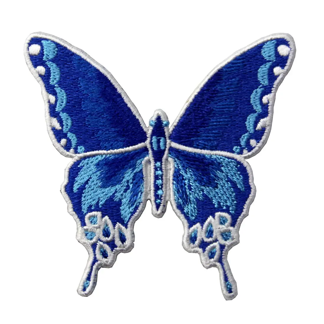 Симпатичная синяя вышитая бабочка, нашивка для сада, насекомые, жуки, забавная одежда для рукоделия, пришивная аппликация