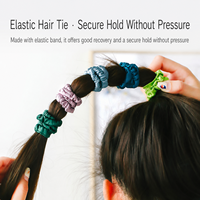 Ikat Rambut Sutra 1cm Tipis Elastis Sutra Mulberry Ikat Rambut Kemasan Besar Warna Campur Ringan 3g Logo Custom Grosir