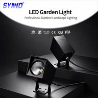 Projecteur LED de jardin étanche IP65 COB intelligent à intensité variable 3CCT réglable 90Ra en aluminium, projecteur paysager orientable