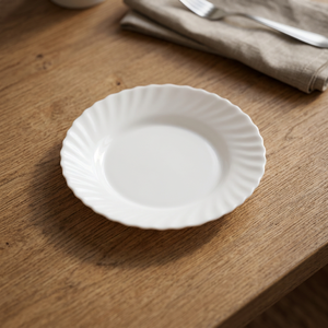 Piatto in Ceramica PLATO da 18cm, Modello Minimalista Cinese con Motivo Solido, Smaltato, Lavabile in Lavastoviglie, Modello 11364 per Feste - Product Image 3
