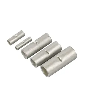 Bn série ferrule tipo tubo de cobre puro não isolado nuo natural longo médio articulação terminal conector