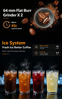 Distributeur automatique de café commercial TCN à rendement élevé (ROI) avec double moulin, machine à glaçons et système de boissons intelligent en libre-service