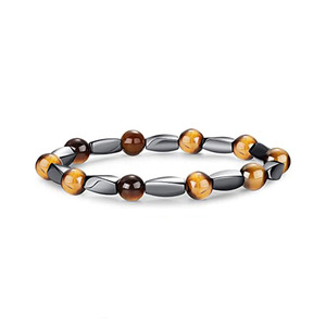 Braccialetti da <span class=keywords><strong>uomo</strong></span> alla moda in ematite naturale, braccialetto con <span class=keywords><strong>perline</strong></span> fatte a mano -2 ST037 - Product Image 6