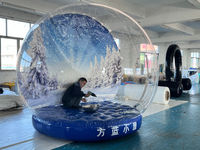 Tente bulle gonflable transparente en PVC, globe à neige, tente événementielle, impression personnalisée, affichage publicitaire extérieur