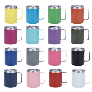 Vaso Térmico de Acero Inoxidable 304 de Doble Pared de Alta Calidad con Logotipo Personalizado, Taza de Café al Vacío con Asa para Camping - Product Image 2
