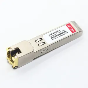 FB-LINK 2.5Gb BASE-T SFP โมดูลทองแดง RJ45 100M เครื่องรับส่งสัญญาณออปติคอลเข้ากันได้กับ Cisco สวิตช์เราเตอร์