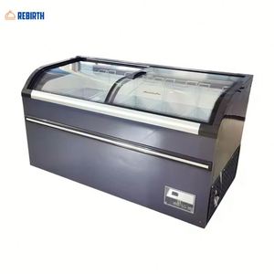 Congélateur commercial combiné pour supermarché, vitrine réfrigérée avec porte vitrée, équipement de congélation pour îlot de glace - Product Image 6