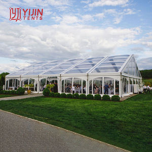 Tente de réception extérieure imperméable de luxe à structure en aluminium et toit transparent en PVC pour mariages et événements - Product Image 2