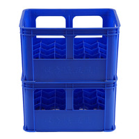 Boîte de stockage logistique en plastique perforé, empilable, durable, écologique, recyclable, pour 24 bouteilles, caisses à bière, personnalisées