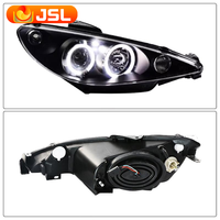 Phares Avant LED Modifiés à Lentille Type Telenovela pour Peugeot 206 (2004-2008)