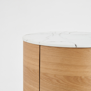 Modern Oak Nightstand Small <strong>Drawer</strong> Italian Design Bedside Storage Rack Wooden Bed <strong>Side</strong> <strong>Table</strong> Sleek Wooden Bedside <strong>Table</strong> <strong>Drawer</strong> - Product Image 2