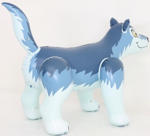 1.8ml Inflatable tùy chỉnh màu xanh sói, sáng bóng PVC Inflatable Husky, kêu cót két đồ chơi động vật - Product Image 5
