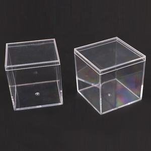 กล่องของขวัญสี่เหลี่ยมพลาสติกขายส่งอาหารจัดงานแต่งงาน PS กล่องขนมภาชนะขนมกล่องเค้กใสหลอดพลาสติก 3-5 วัน - Product Image 4