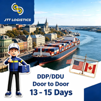 Expédition maritime de la Chine vers les États-Unis et le Canada, DDP porte-à-porte, agent express maritime rapide, taxes incluses, fiable