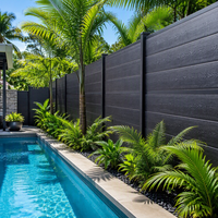 Panneaux de clôture composites sans entretien, écran d'intimité co-extrudé pour piscine et jardin en Australie