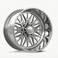 Rines Forjados Personalizados de Perfil Cóncavo Profundo 22X14 24X16 28X14 30X12 26X14 Pulidos para Camionetas con 8X170 8X180 6X135 para Ford F250 RAM 2500