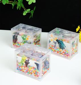 Tanque de peixes <span class=keywords><strong>Betta</strong></span> barato, aquário pequeno, aquário pequeno, visor transparente para escritório, aquário em acrílico - Product Image 6