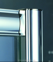 Luxe Boog Vorm Aluminium Frame Douchecabine Hoek Glijdende Glazen Douchewand Voor Badkamer
