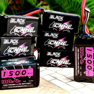 Batterie Lipo CNHL Black Series 1500mAh Lithium Polymère 14.8V 4S 100C 22WH avec connecteur XT60 pour drone de course FPV, avion, <span class=keywords><strong>hélicoptère</strong></span> RC - Product Image 5