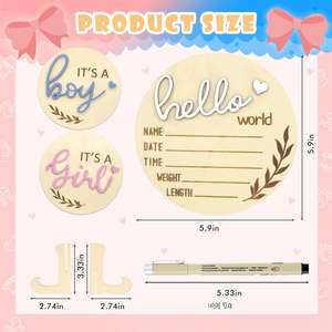 Tableau d'affichage 3D en bois pour la fête du sexe révéler la <span class=keywords><strong>grossesse</strong></span> garçon/fille tableau d'affichage pour la fête des mères Pâques Noël - Product Image 5