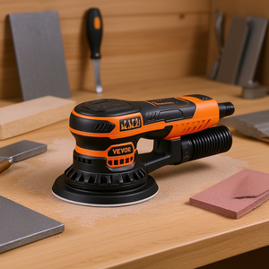 Ponceuse orbitale électrique DB Electric Orbital Random Palm Sander 6 en 1, 1000 W, 10000 tr/min, pour ponçage du bois et du métal, avec support auto-agrippant - Product Image 2